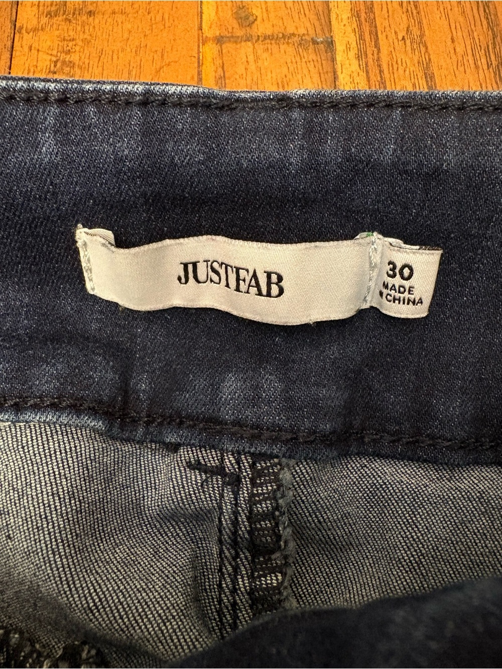 JustFab Dark Indigo High-Rise Skinny Jeans - Picture 6 of 7